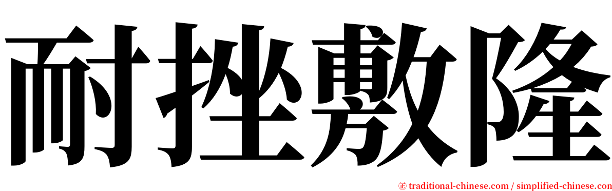 耐挫敷隆 serif font