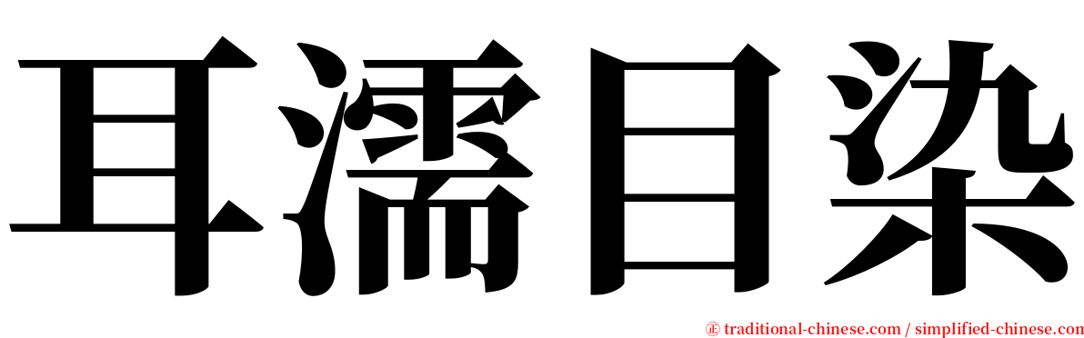 耳濡目染 serif font