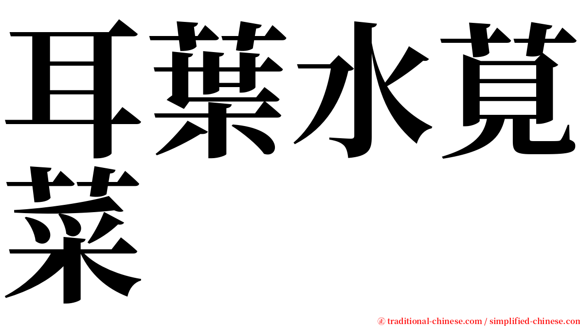 耳葉水莧菜 serif font