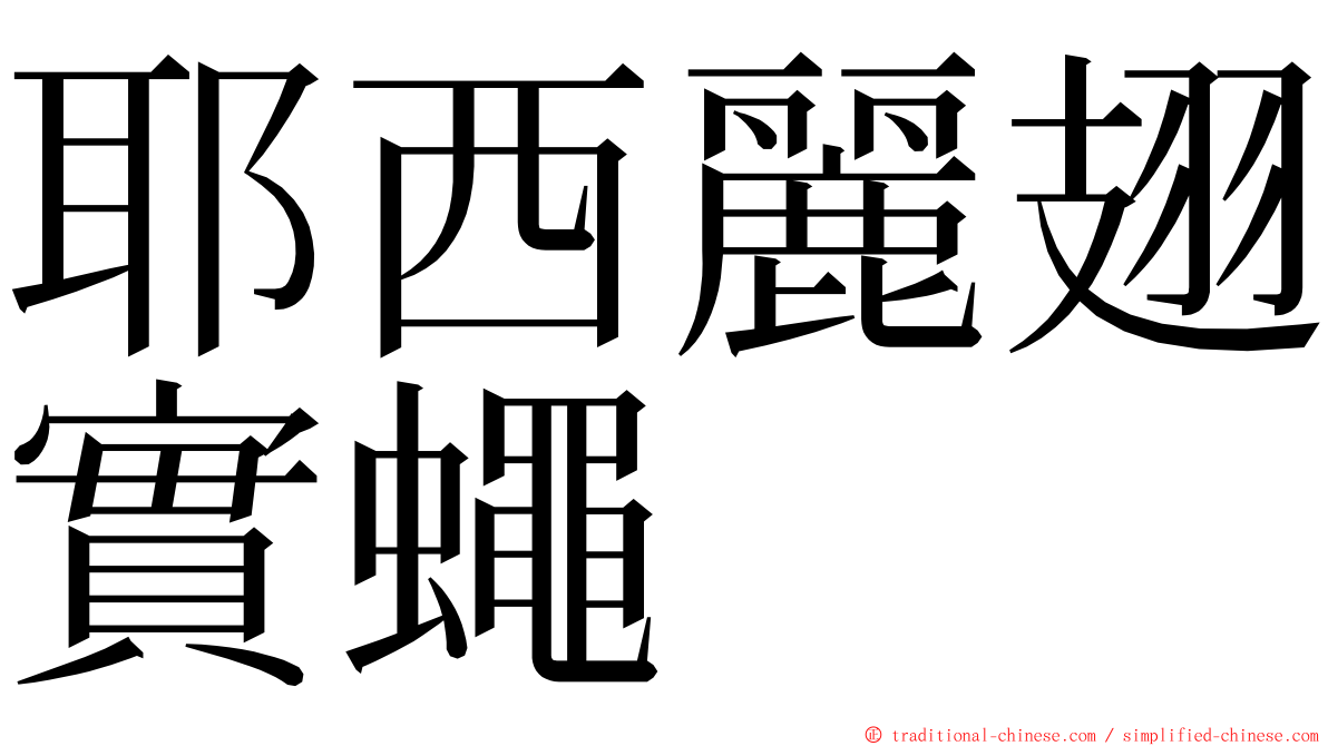 耶西麗翅實蠅 ming font