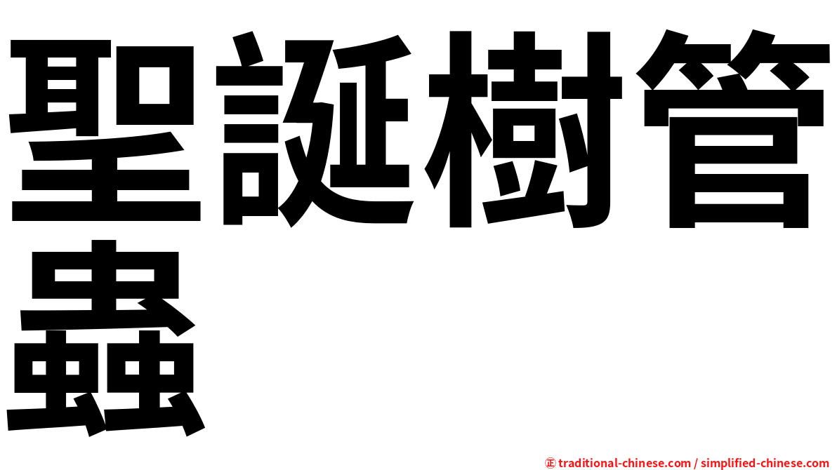 聖誕樹管蟲