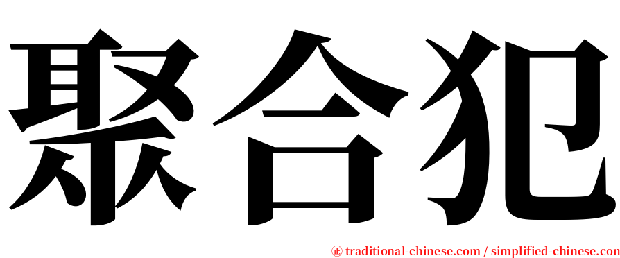 聚合犯 serif font