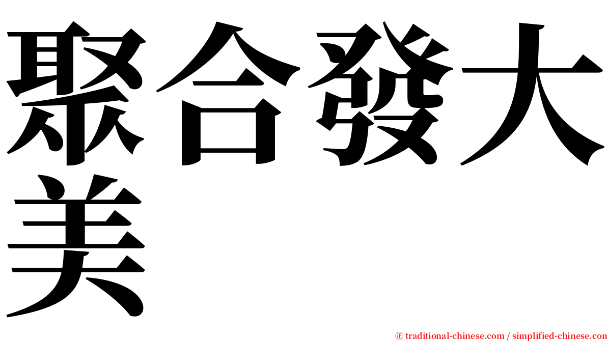 聚合發大美 serif font