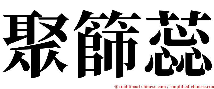 聚篩蕊 serif font