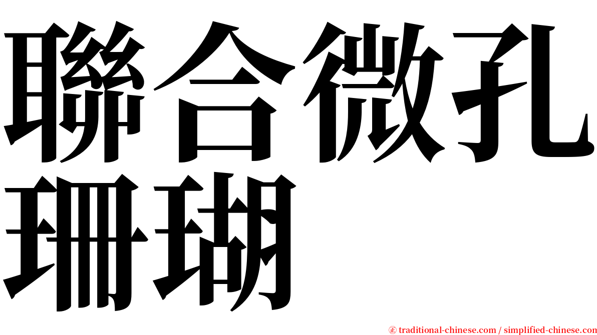 聯合微孔珊瑚 serif font