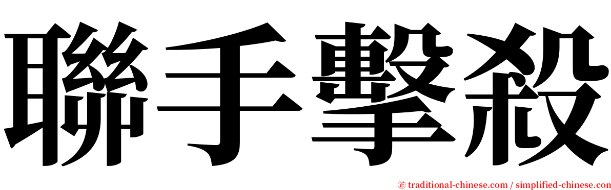 聯手擊殺 serif font