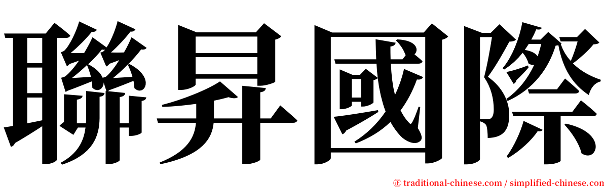 聯昇國際 serif font