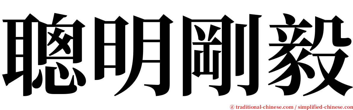 聰明剛毅 serif font