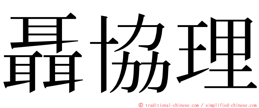 聶協理 ming font