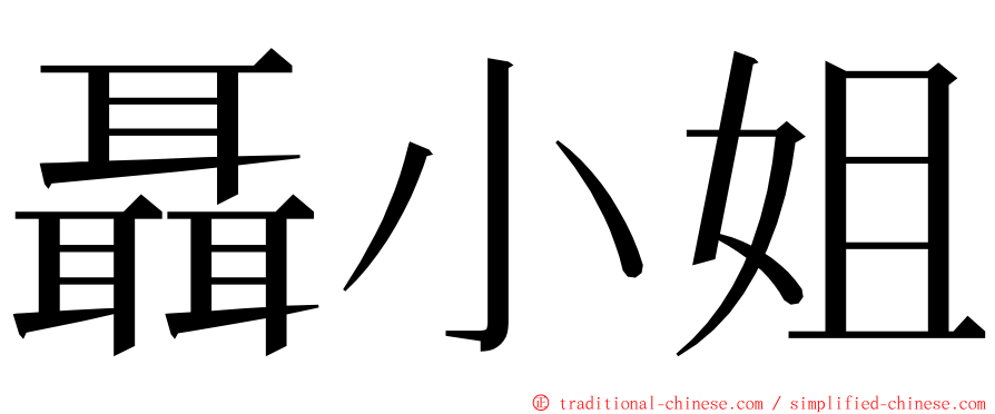 聶小姐 ming font