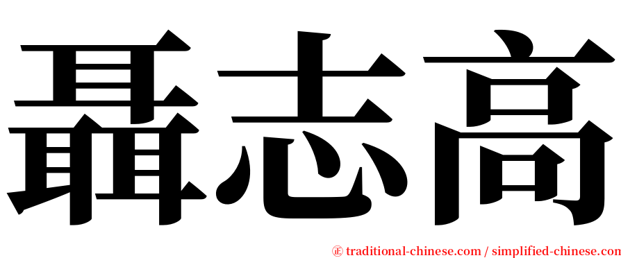 聶志高 serif font