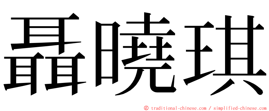 聶曉琪 ming font