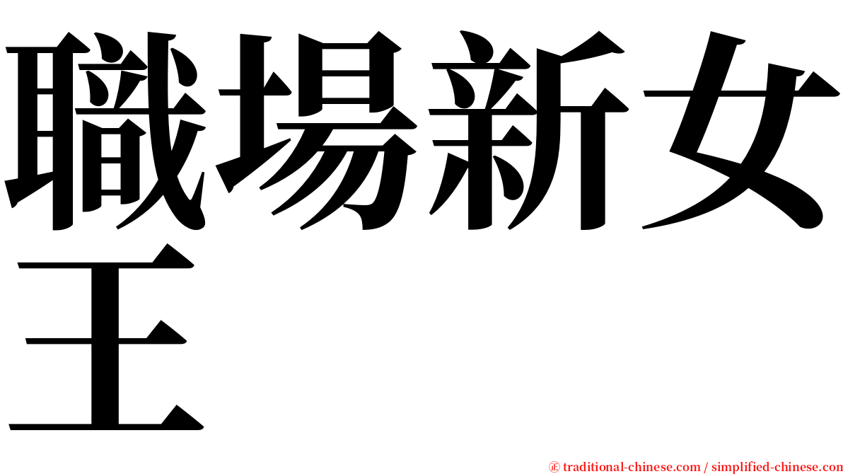 職場新女王 serif font