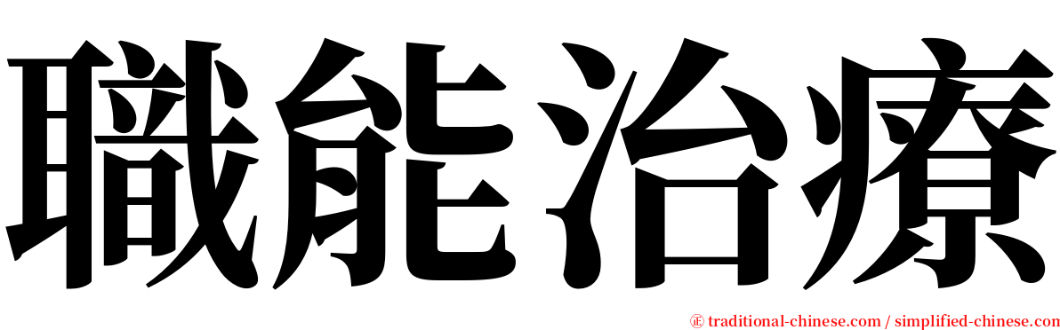 職能治療 serif font