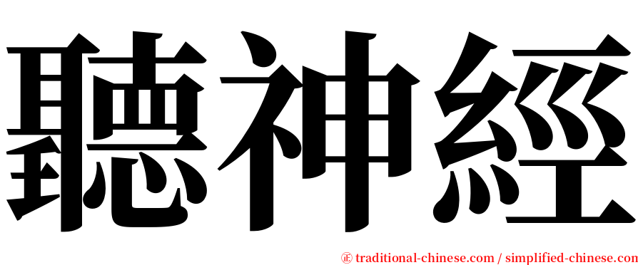 聽神經 serif font