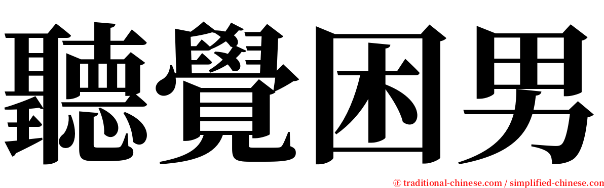 聽覺困男 serif font