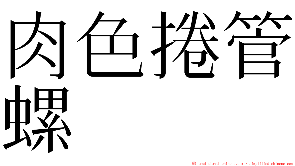 肉色捲管螺 ming font