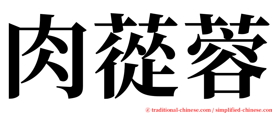 肉蓯蓉 serif font