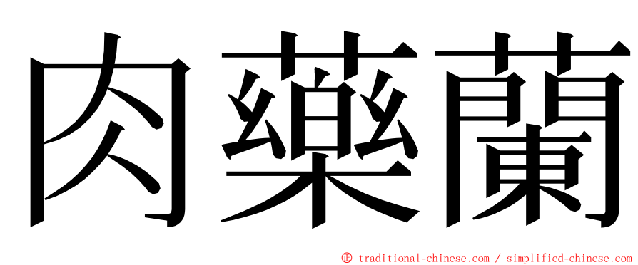 肉藥蘭 ming font