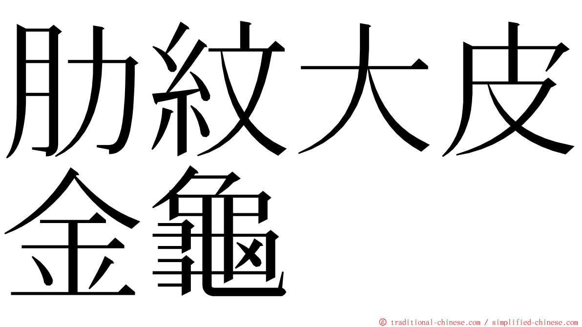 肋紋大皮金龜 ming font