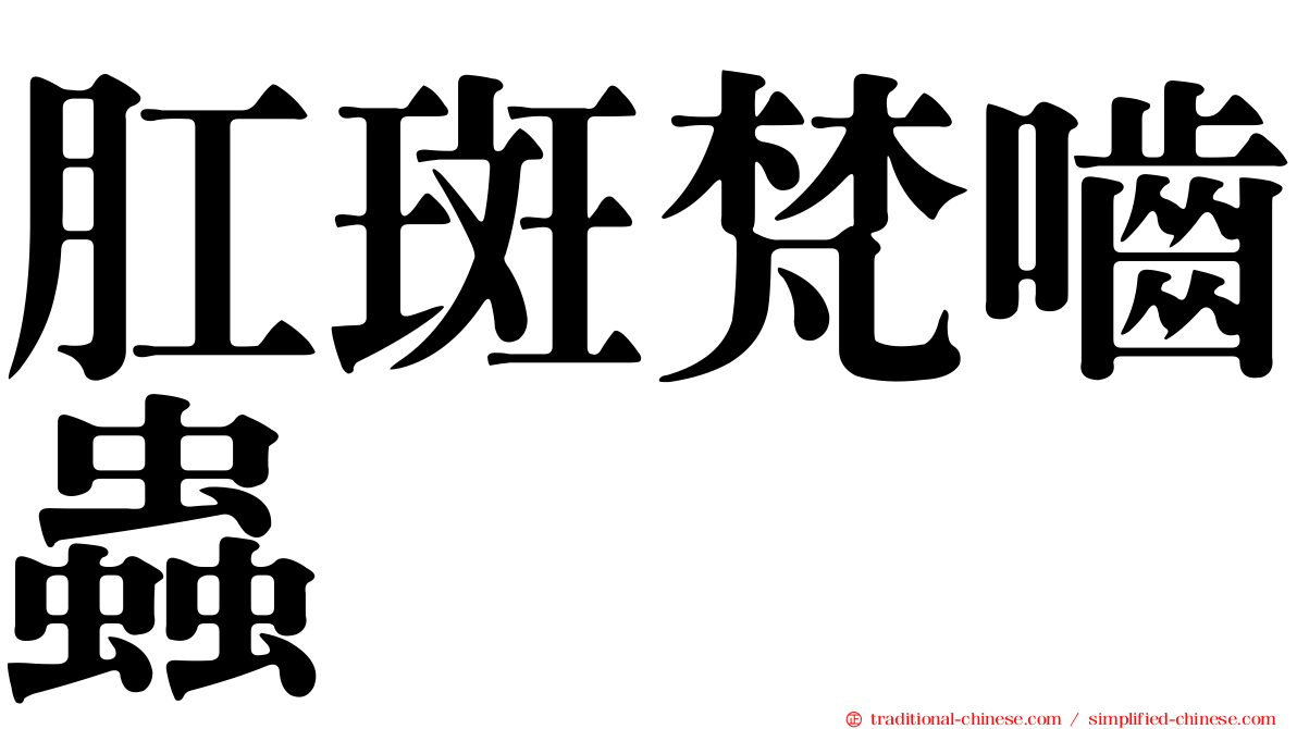 肛斑梵嚙蟲