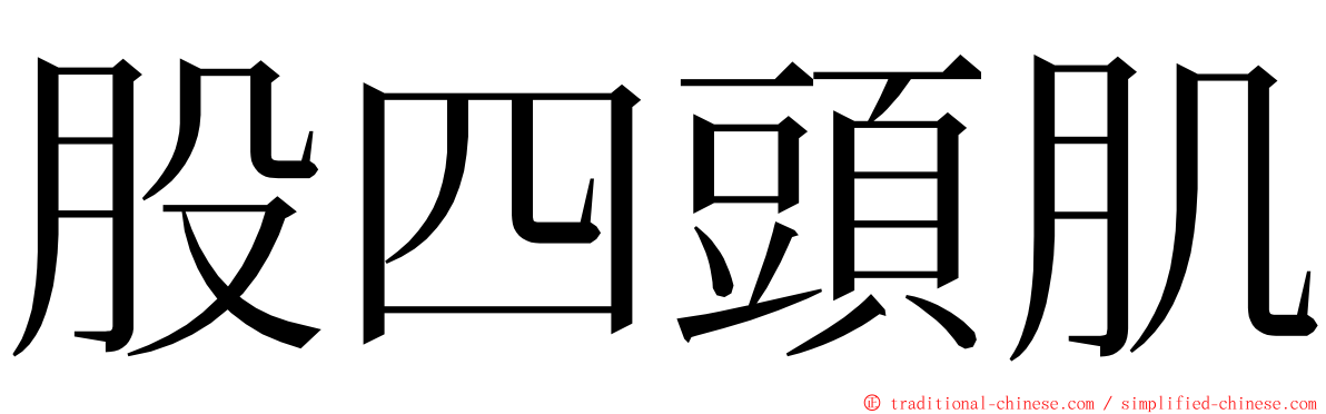 股四頭肌 ming font