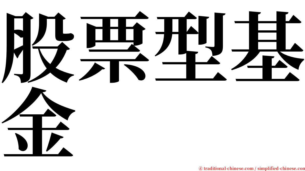 股票型基金 serif font