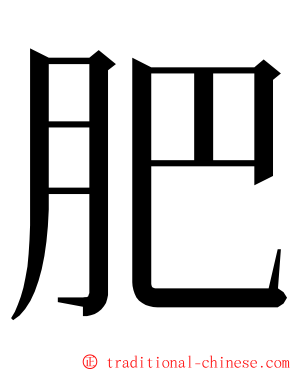 肥 ming font