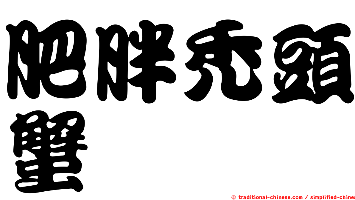肥胖禿頭蟹