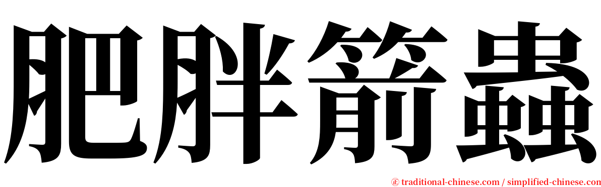 肥胖箭蟲 serif font