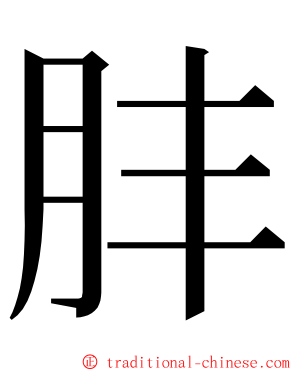 肨 ming font