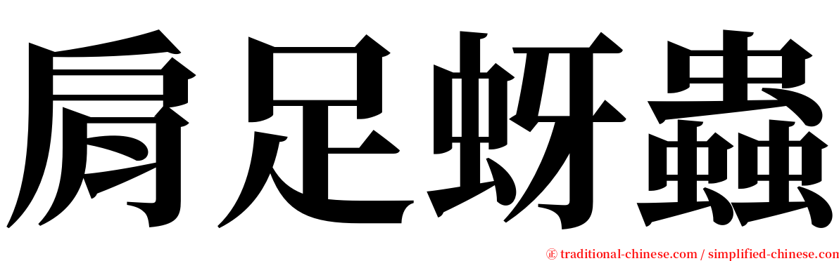 肩足蚜蟲 serif font