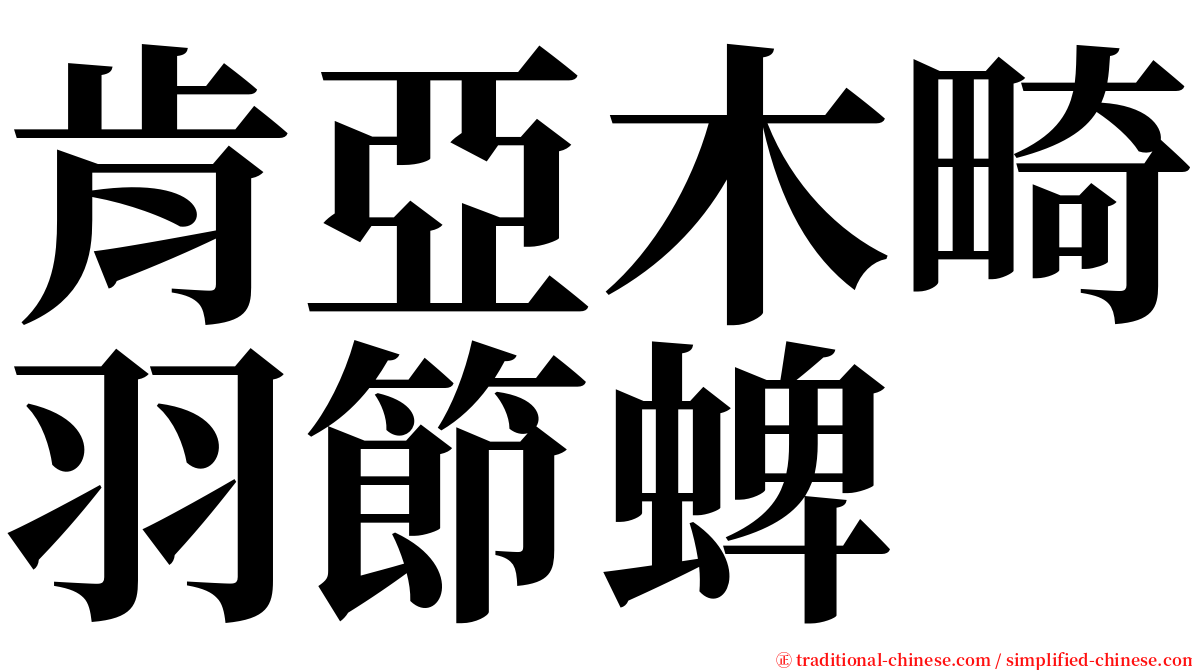 肯亞木畸羽節蜱 serif font