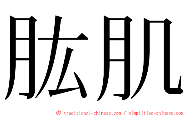 肱肌 ming font