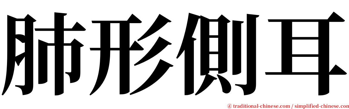 肺形側耳 serif font