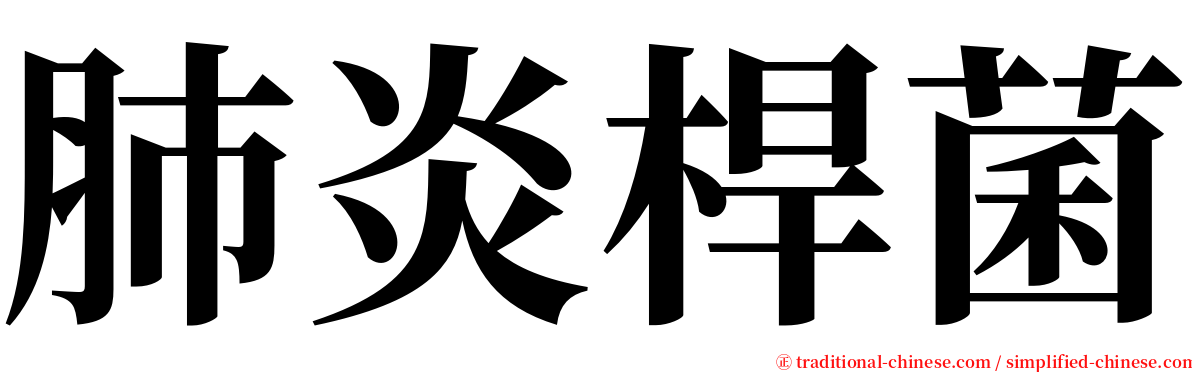 肺炎桿菌 serif font