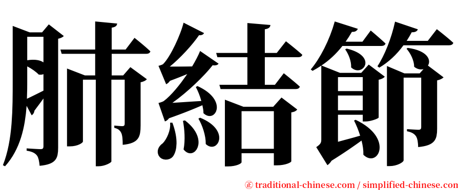 肺結節 serif font