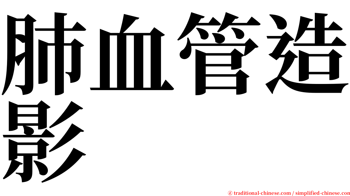 肺血管造影 serif font