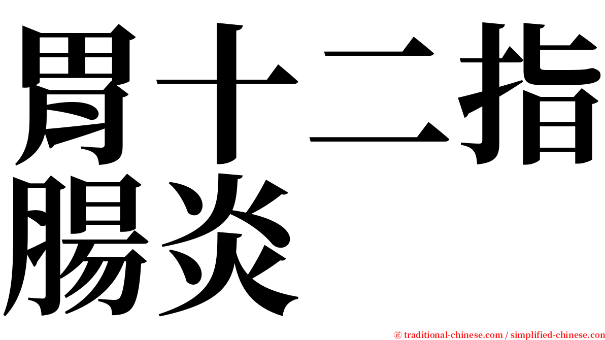 胃十二指腸炎 serif font