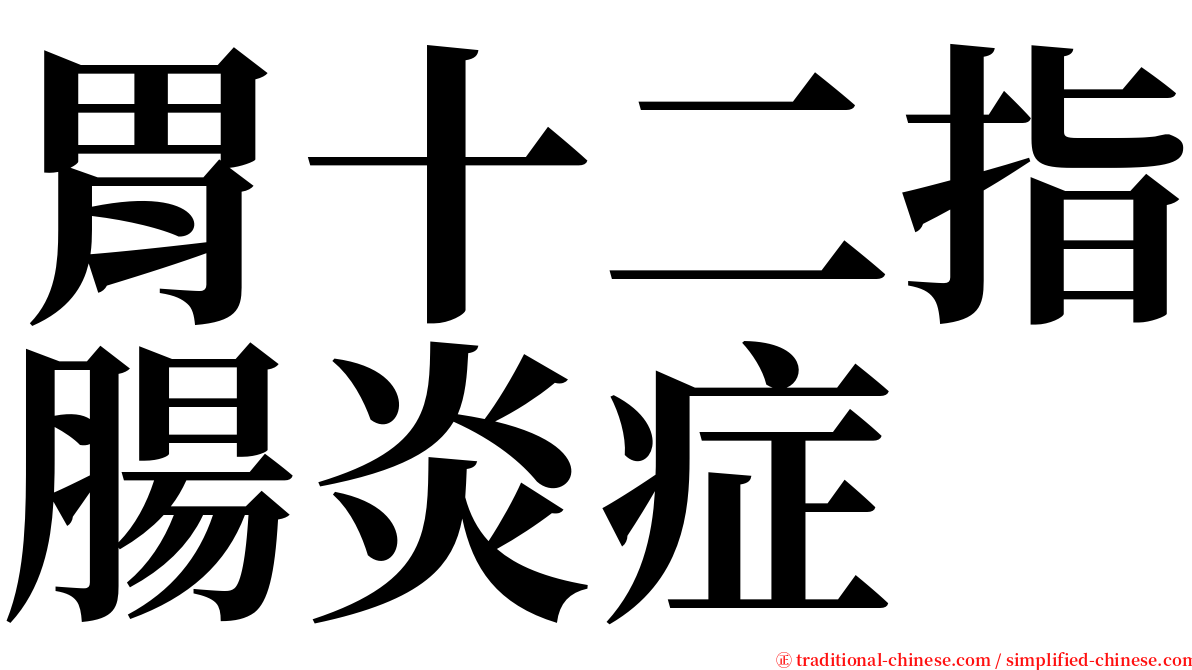 胃十二指腸炎症 serif font