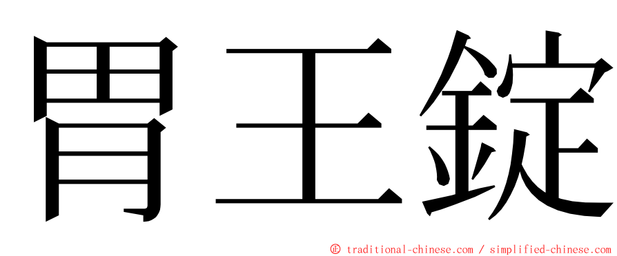 胃王錠 ming font