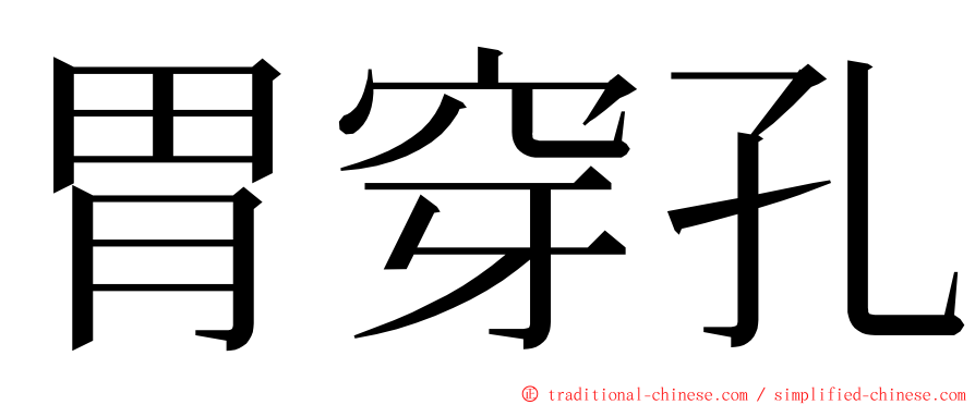 胃穿孔 ming font