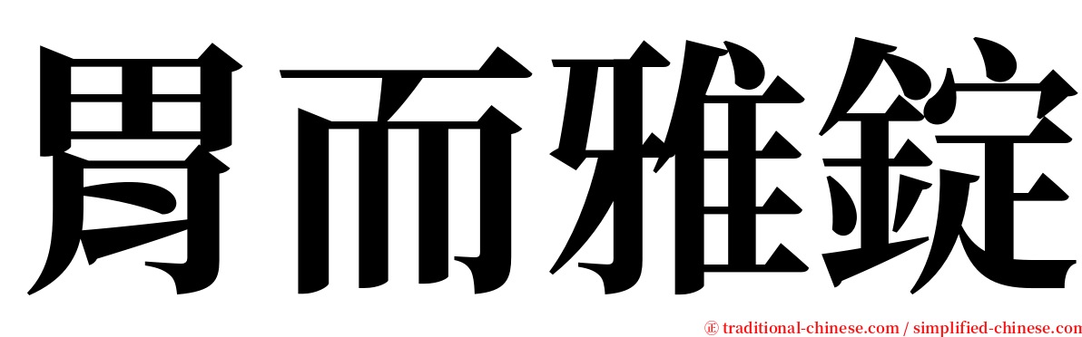 胃而雅錠 serif font