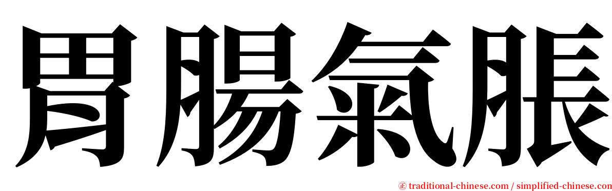 胃腸氣脹 serif font