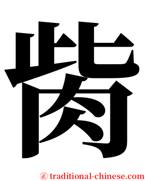 胔 serif font