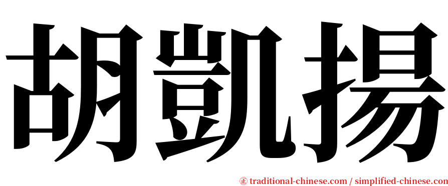 胡凱揚 serif font