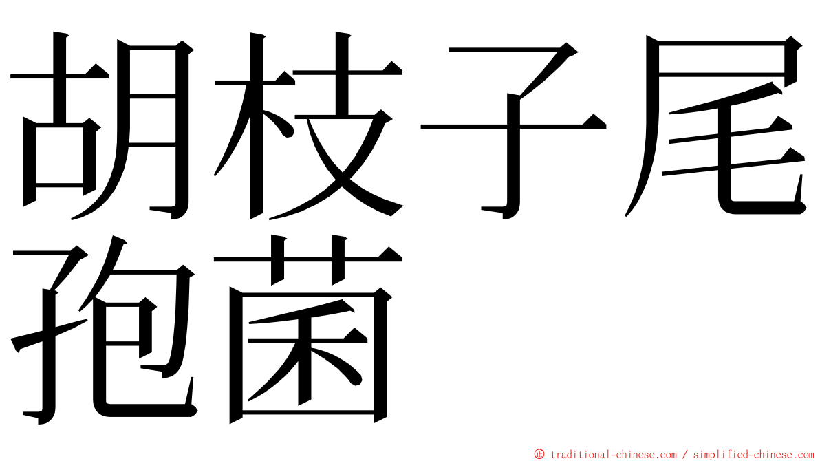 胡枝子尾孢菌 ming font