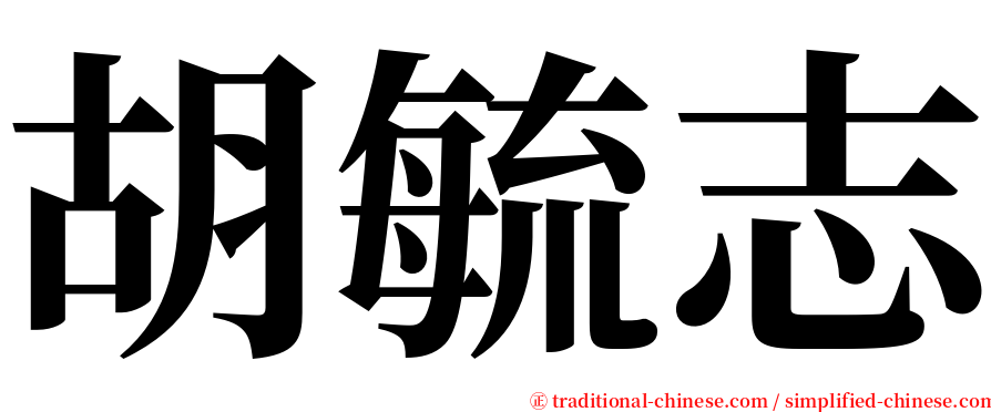 胡毓志 serif font