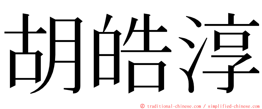 胡皓淳 ming font