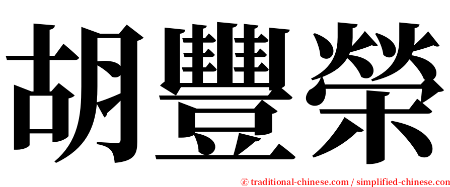 胡豐榮 serif font